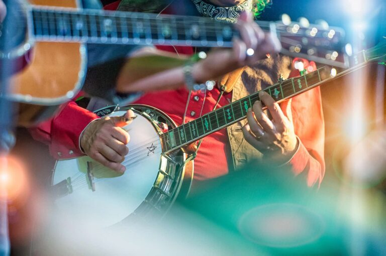 Bluegrass Banjo player in the country band