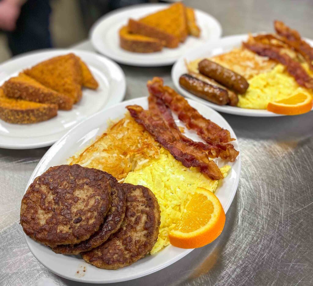 Dishes at Breakfast Station