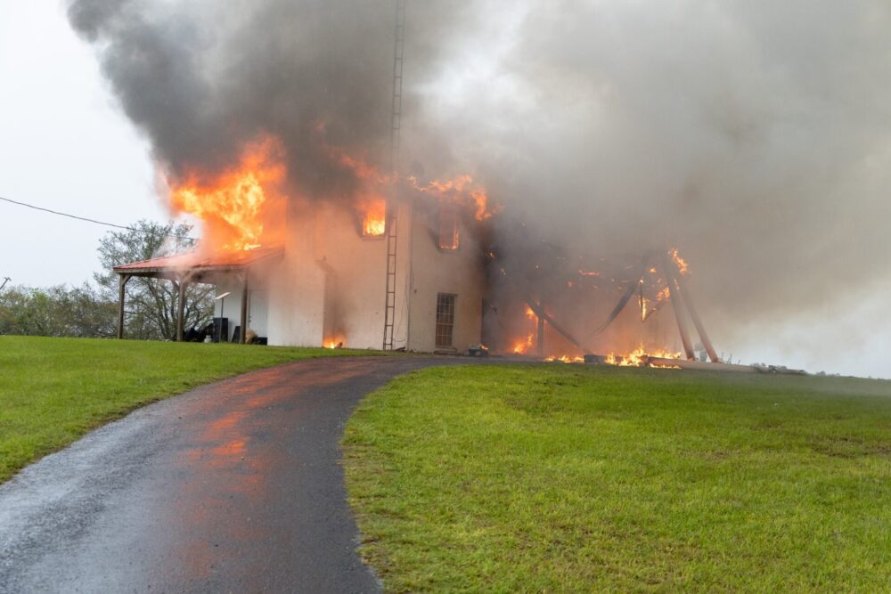 Dunnellon house fire caused by lightning strike (3 27 24) photo by MCFR 1