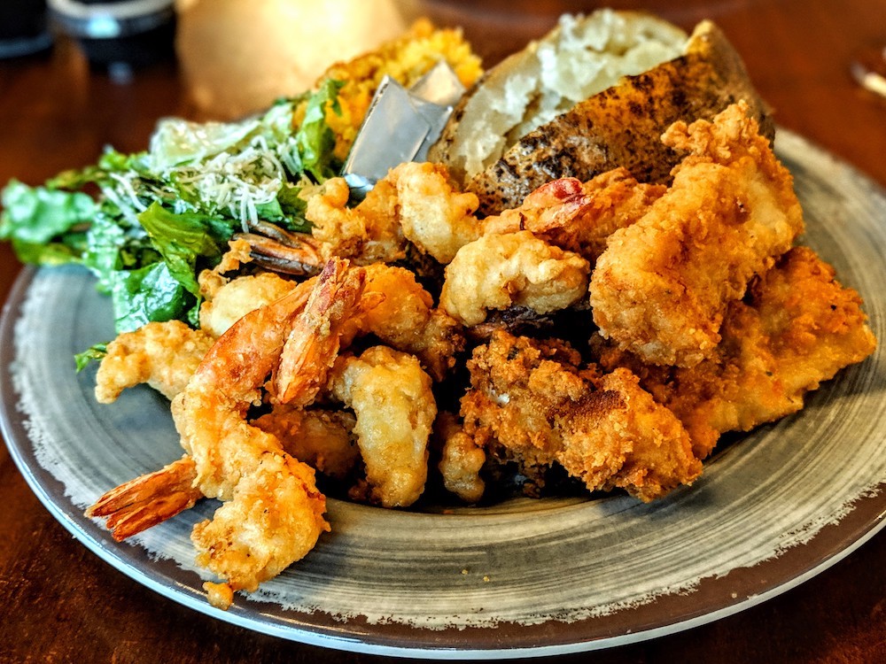 Shrimp and Haddock at Ivy on the Square